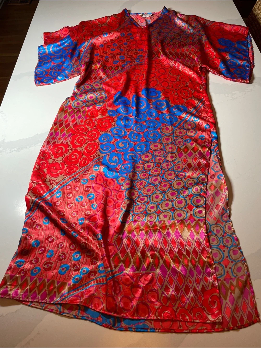 Vintage David Brown for Saks Fifth Avenue Caftan *needs repair - Picture 1 of 10